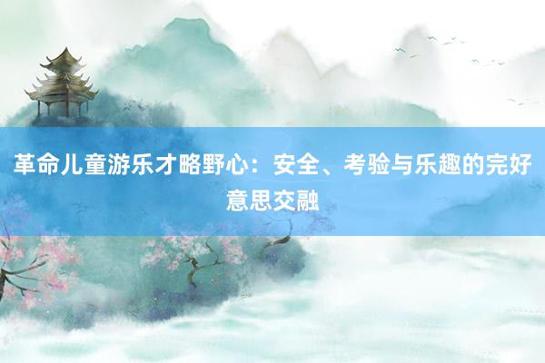 革命儿童游乐才略野心：安全、考验与乐趣的完好意思交融